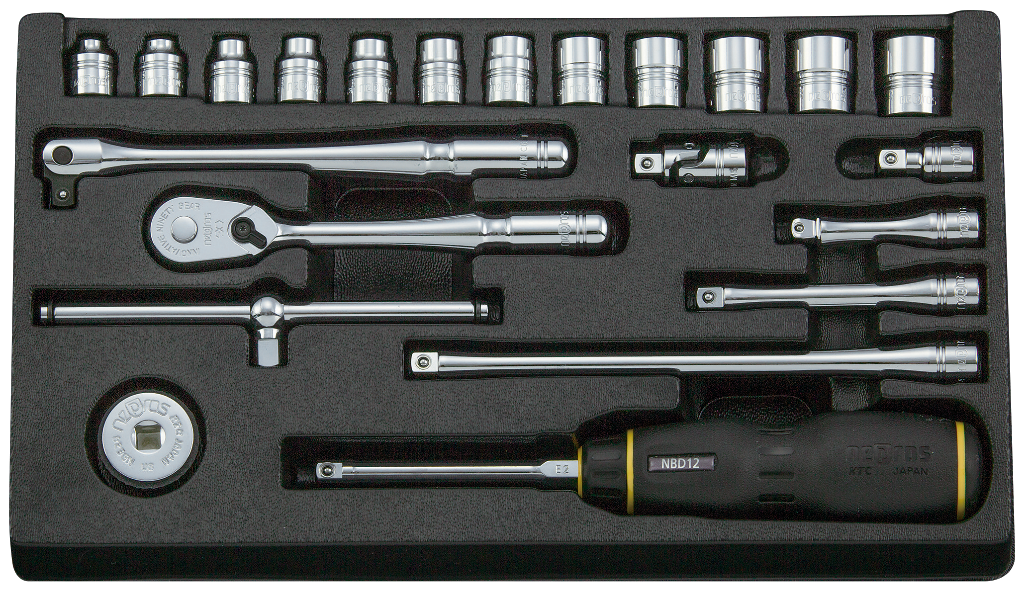 1/4"sq. SOCKET WRENCH SET (22pcs.)