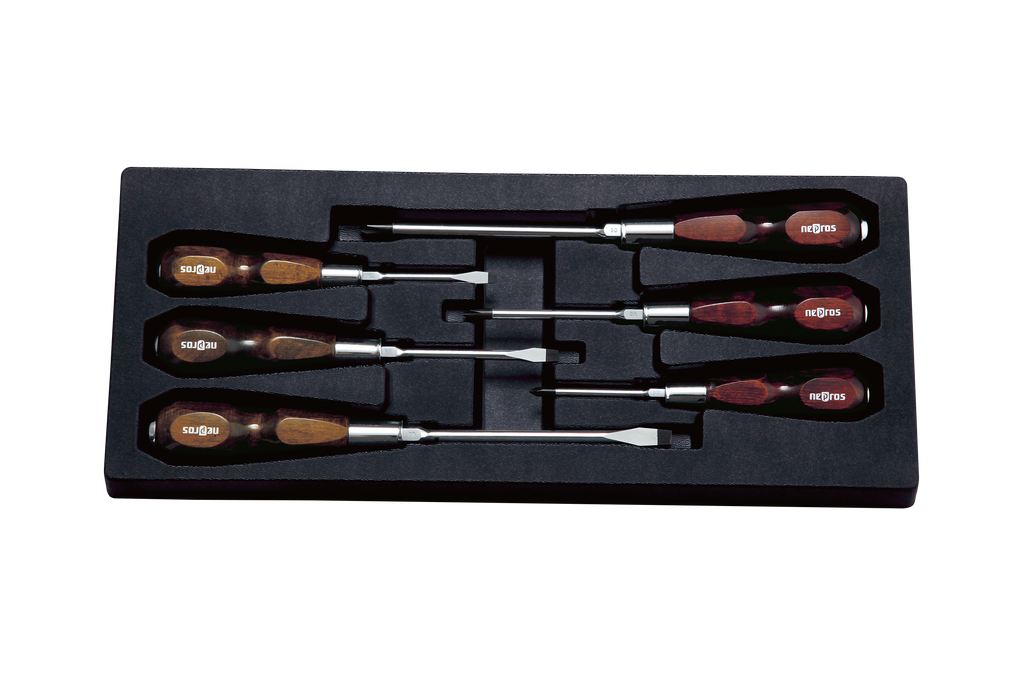 Wooden Grip Screwdriver Set (6pcs)